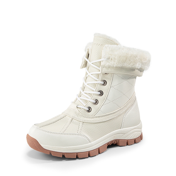 [FuzzyGo Bold] Splash-proof Snow Boots - BEIGE -  0