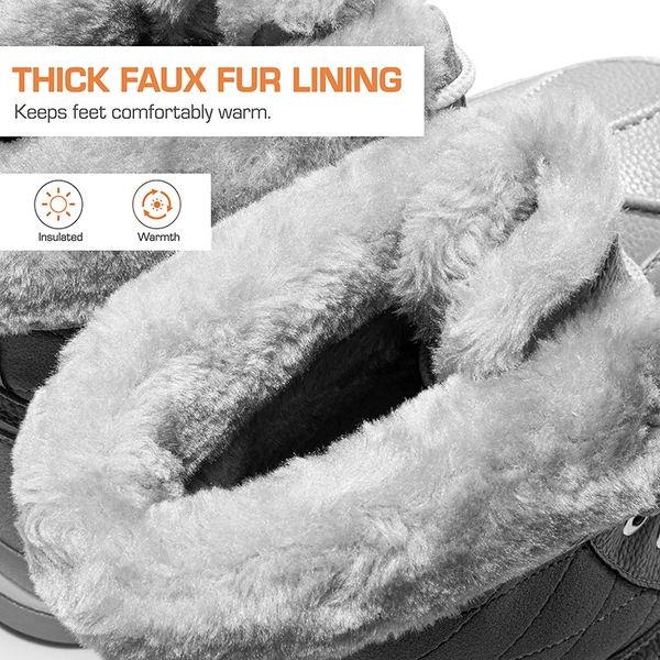 [FuzzyGo Bold] Splash-proof Snow Boots - LIGHT GREY - 6