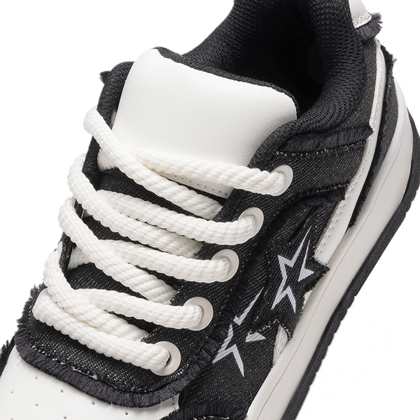 [Rube] Denim Casual Fashion Sneakers - BLACK - 4