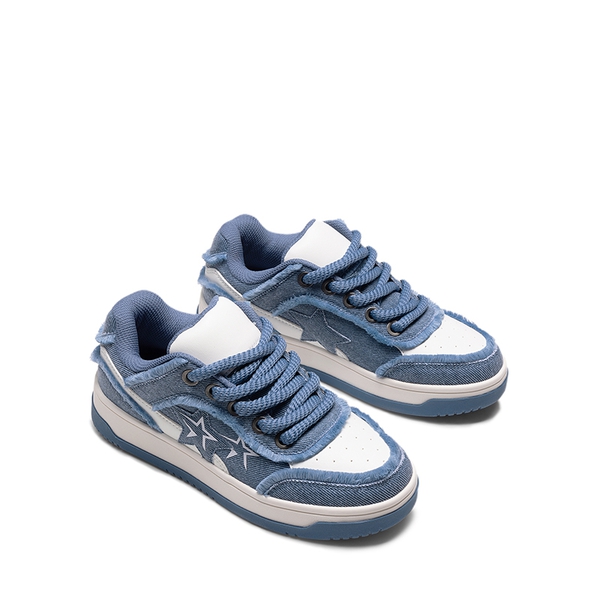 [Rube] Denim Casual Fashion Sneakers - BLUE - 7