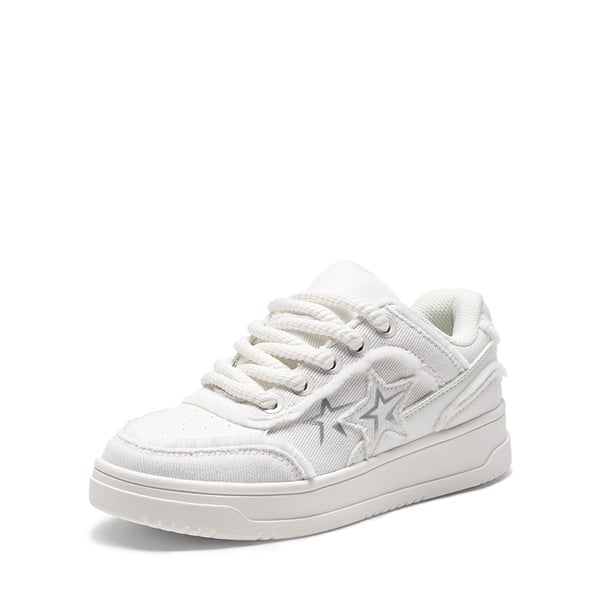 [Rube] Denim Casual Fashion Sneakers - WHITE -  0