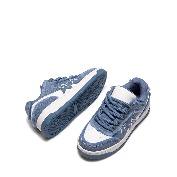 [Rube] Denim Casual Fashion Sneakers - BLUE - 6