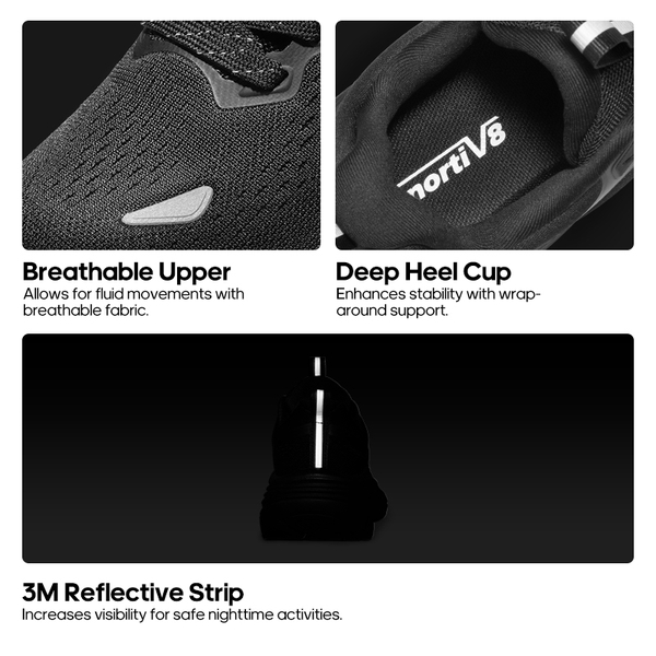 [ActiveBreeze] Women's Comfortable Mesh Running Shoes - ALL BLACK - 7