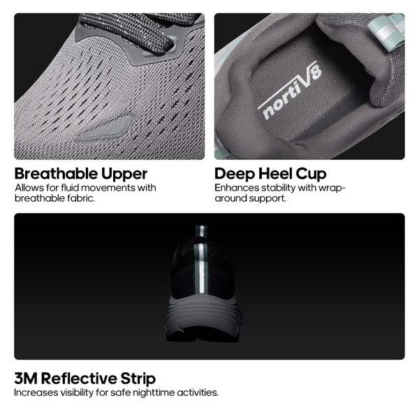 [ActiveBreeze] Women's Comfortable Mesh Running Shoes - GREY - 7