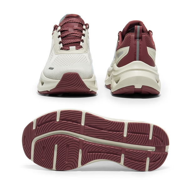 [MovePropel] Women's Comfortable Lifestyle Sneakers - BEIGE/BURGUNDY - 3