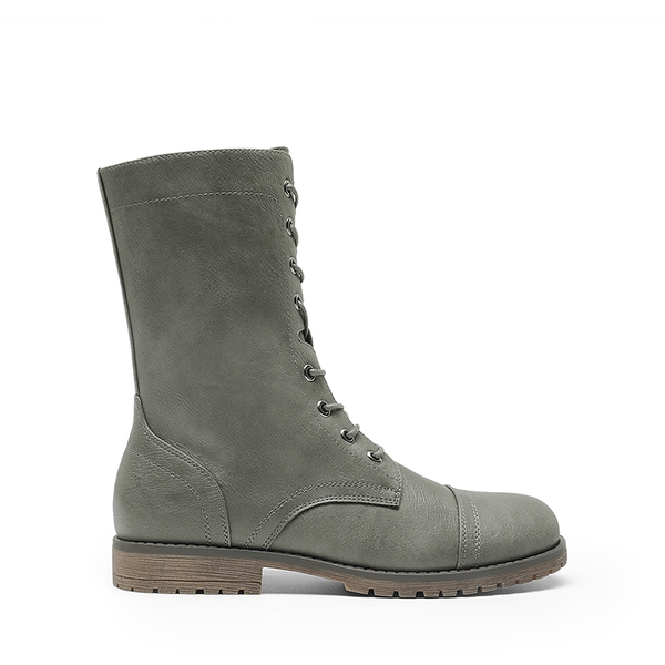  Combat Mid-calf Boots - GREY - 3