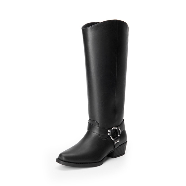 Cowgirl Knee-high Boots - BLACK -  0