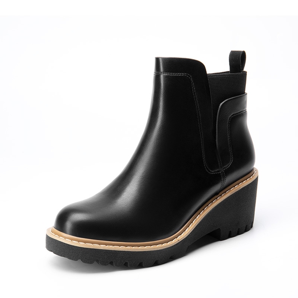  Lug Outsole Chelsea Boots  - BLACK-PU -  0