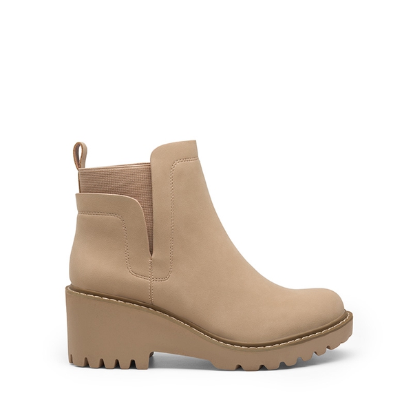  Lug Outsole Pull-On Chelsea Boots  - BEIGE-NUBUCK - 3