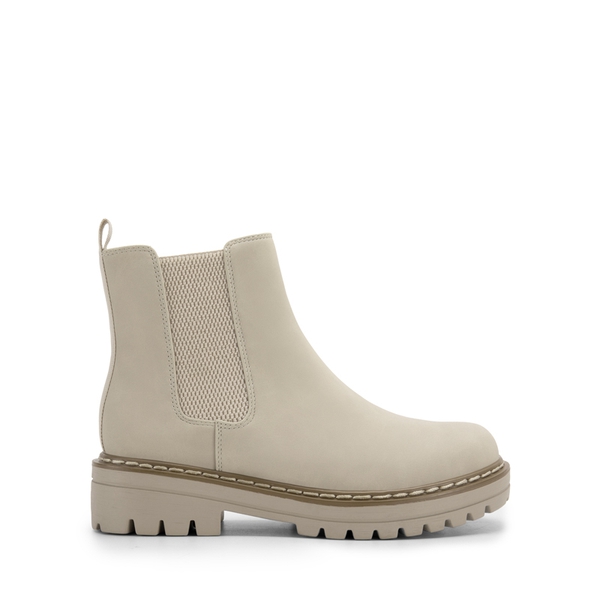Lug Sole Chelsea Boots - BEIGE - 3