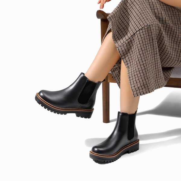 Lug Sole Chelsea Boots - BLACK - 2