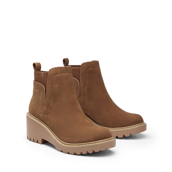  Lug Outsole Pull-On Chelsea Boots  - CAMEL-NUBUCK - 4