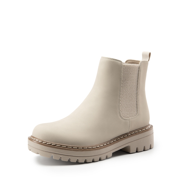 Lug Sole Chelsea Boots - BEIGE -  0