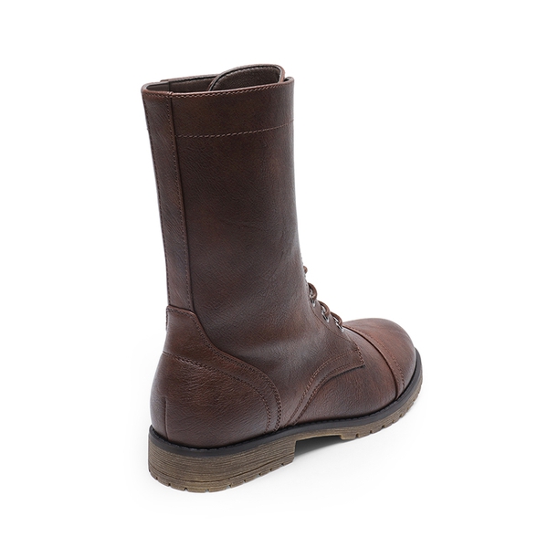  Combat Mid-calf Boots - BURGUNDY - 4