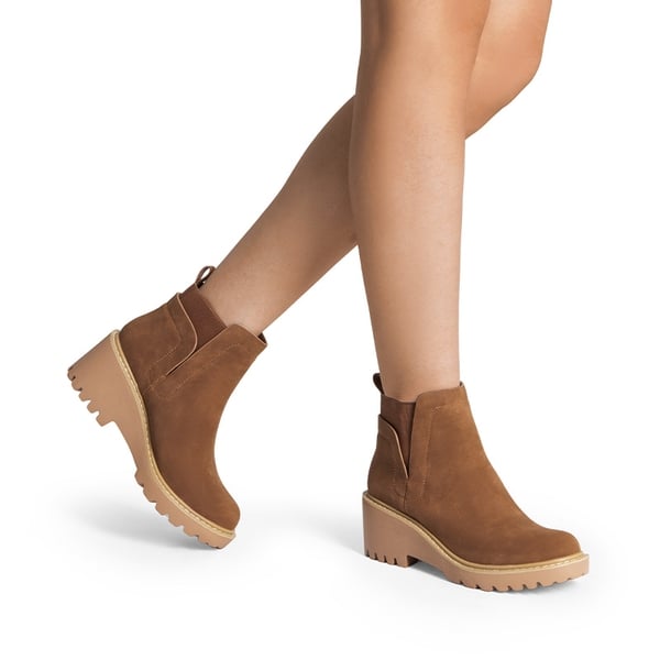  Lug Outsole Pull-On Chelsea Boots  - CAMEL-NUBUCK - 2