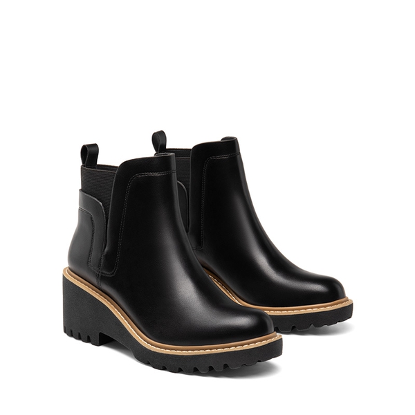  Lug Outsole Chelsea Boots  - BLACK-PU - 4