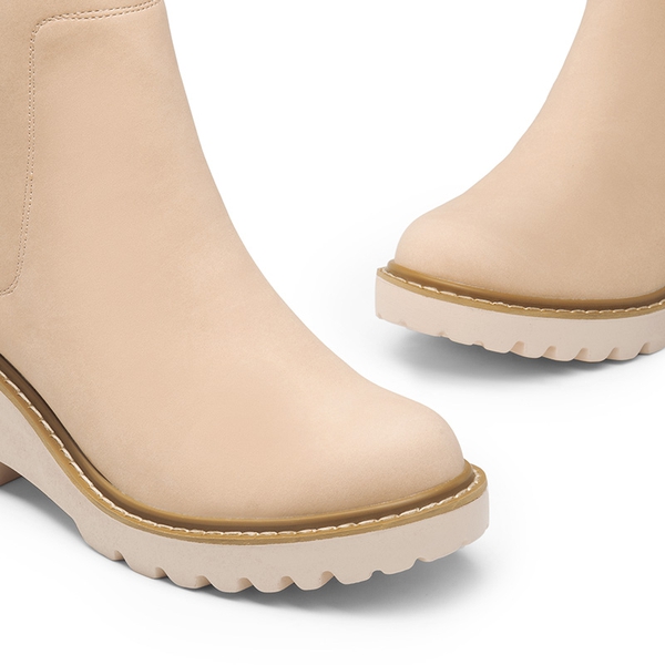  Lug Outsole Pull-On Chelsea Boots  - NUDE-NUBUCK - 5