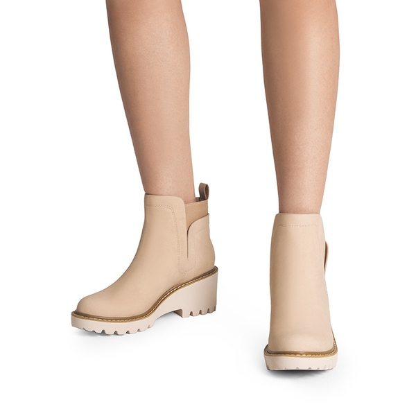  Lug Outsole Pull-On Chelsea Boots  - NUDE-NUBUCK - 1