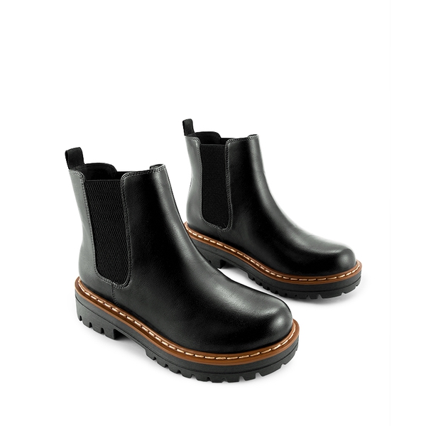 Lug Sole Chelsea Boots - BLACK - 5