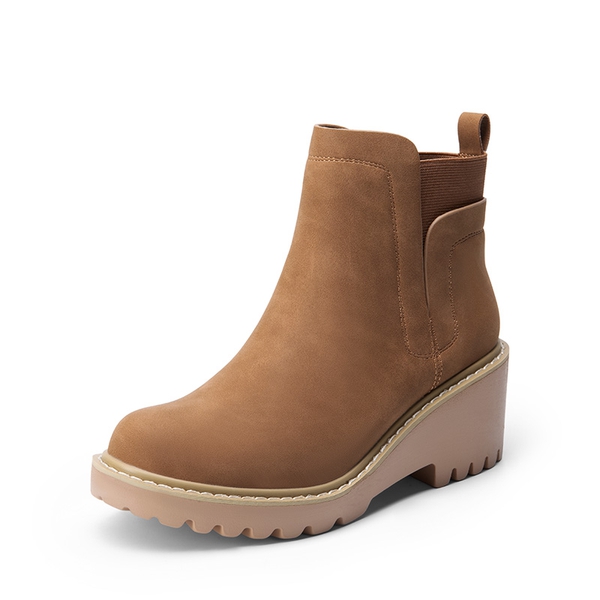  Lug Outsole Pull-On Chelsea Boots  - CAMEL-NUBUCK -  0