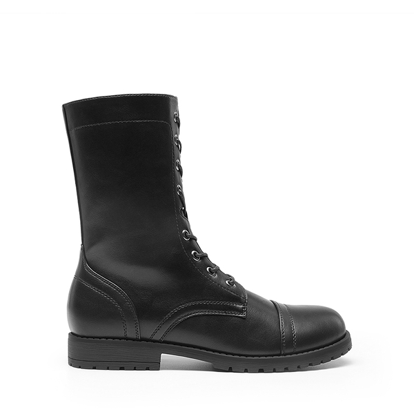  Combat Mid-calf Boots - BLACK - 3
