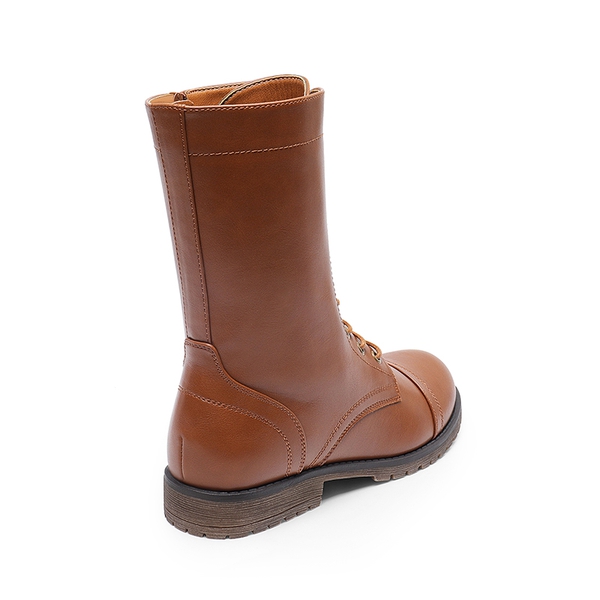  Combat Mid-calf Boots - BROWN - 4