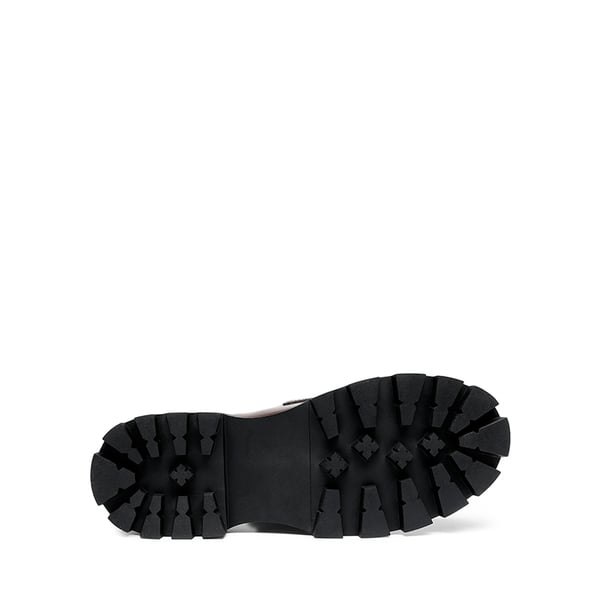 Supportive Chunky Penny Loafers - BROWN-PAT - 5