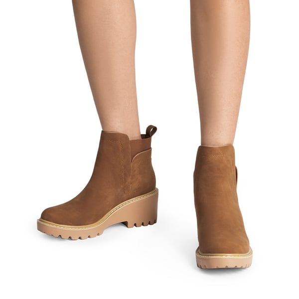  Lug Outsole Pull-On Chelsea Boots  - CAMEL-NUBUCK - 1