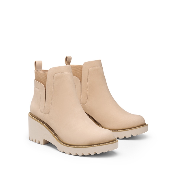  Lug Outsole Pull-On Chelsea Boots  - NUDE-NUBUCK - 4