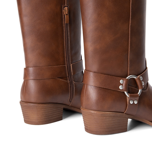 Cowgirl Knee-high Boots - WHISKY - 5
