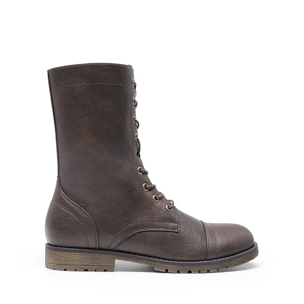  Combat Mid-calf Boots - DARK BROWN - 3