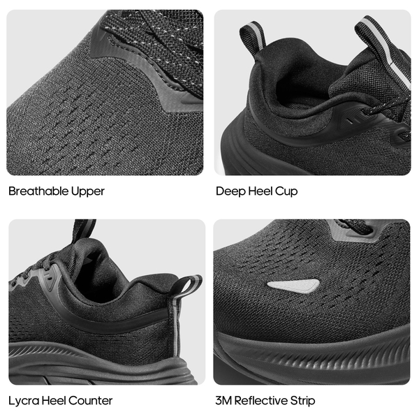 Men's Lifestyle Walking Shoes - ALL BLACK - 3