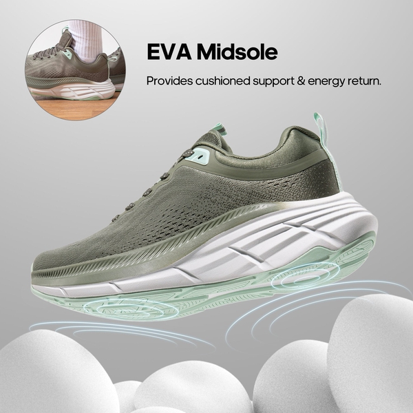 Men's Lifestyle Walking Shoes - GREYISH GREEN - 6