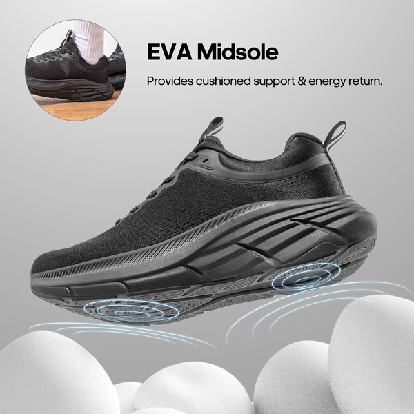 Men's Lifestyle Walking Shoes - ALL BLACK - 6