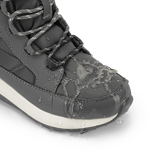 Women’s Lace-up Fur Snow Boots - GREY - 7
