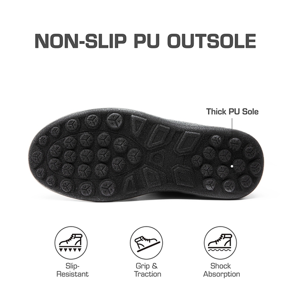 Women’s Warm Splash-Proof Snow Boots - BLACK - 8