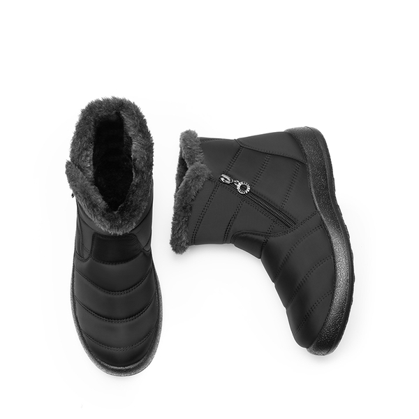 Women’s Warm Splash-Proof Snow Boots - BLACK - 6