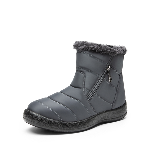 Women’s Warm Splash-Proof Snow Boots - GREY -  0