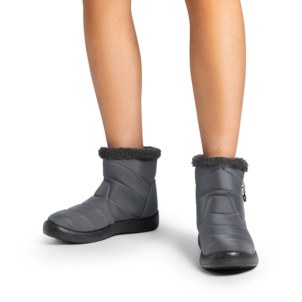 Women’s Warm Splash-Proof Snow Boots - GREY - 1