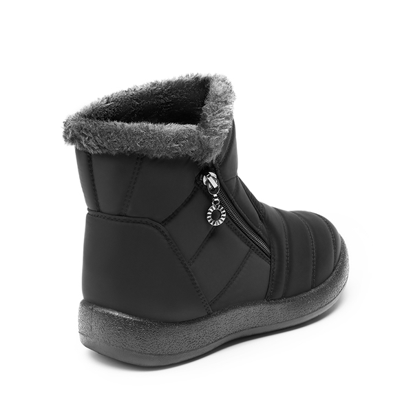 Women’s Warm Splash-Proof Snow Boots - BLACK - 4
