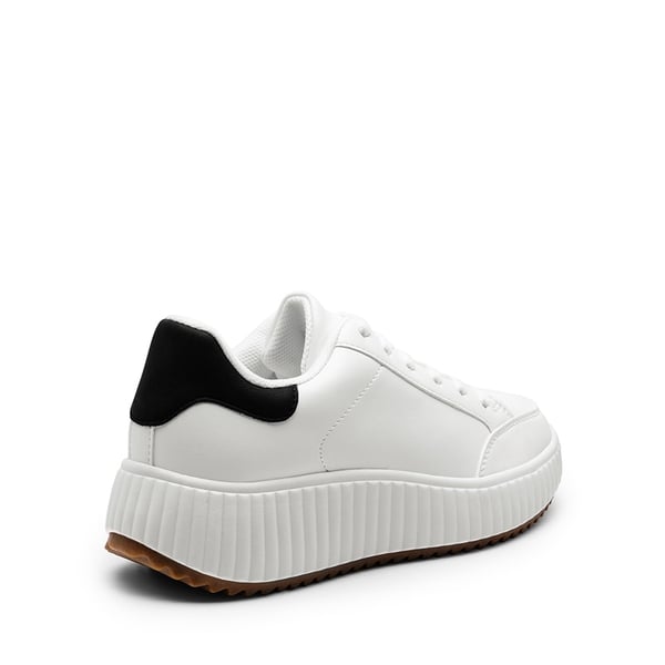 [Dee] Platform Fashion Sneakers - WHITE/BLACK - 5