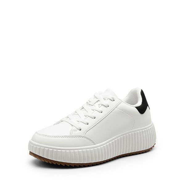 [Dee] Platform Fashion Sneakers - WHITE/BLACK -  0