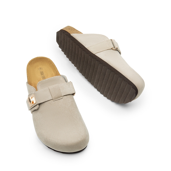  Women’s Slip-on Suede Clogs - GREY - 5