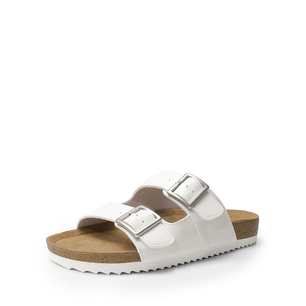 Women’s Double Strap Slide Sandals  - WHITE -  0