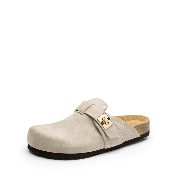  Women’s Slip-on Suede Clogs - GREY -  0