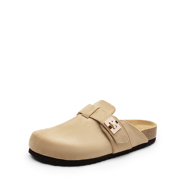  Women’s Slip-on Suede Clogs - APRICOT -  0