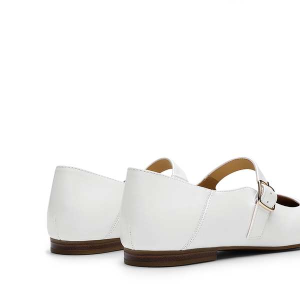Women's Mary Jane Flats - WHITE - 7