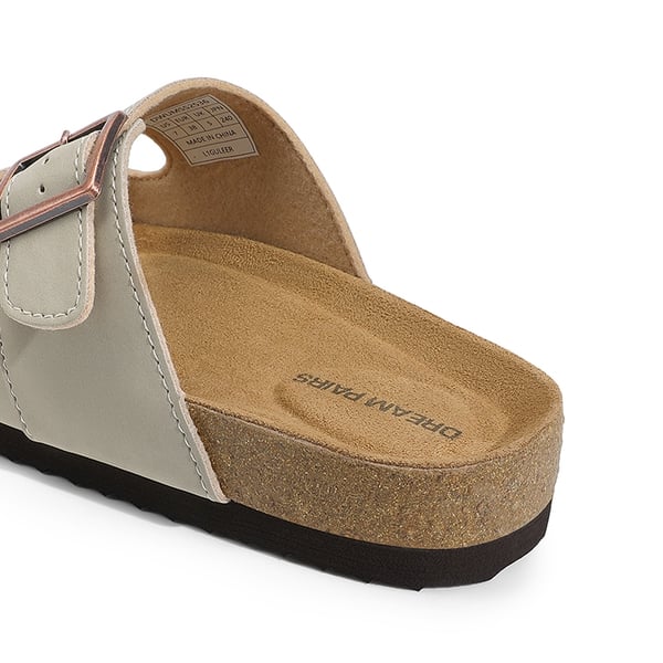 Women’s Double Strap Slide Sandals  - NATURAL - 7