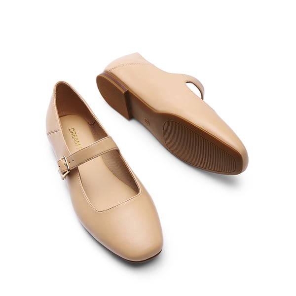 Women's Mary Jane Flats - NUDE - 5