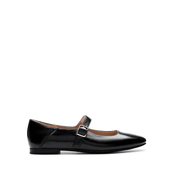 Women's Mary Jane Flats - BLACK-OILY - 3